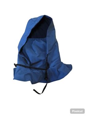 Blue Rain Hood with Insulated Fleece And Drawstring